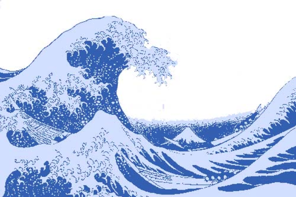 600x400 Great Wave Copy Free Images