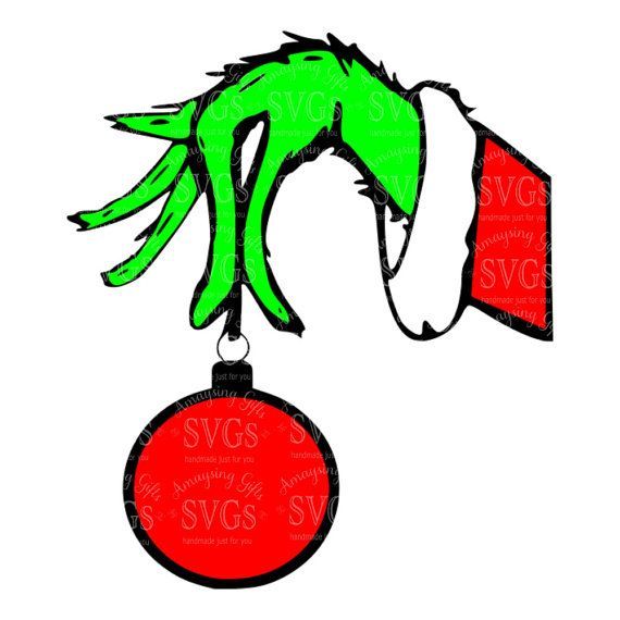 570x570 Grinch Hand Holding Ornament Clipart