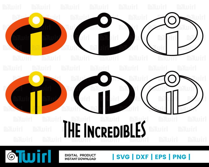 794x633 The Incredibles Incredibles Logo Silhouette Etsy