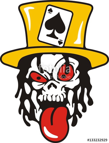 381x500 Skull Joker Card Stock Image And Royalty Free Vector