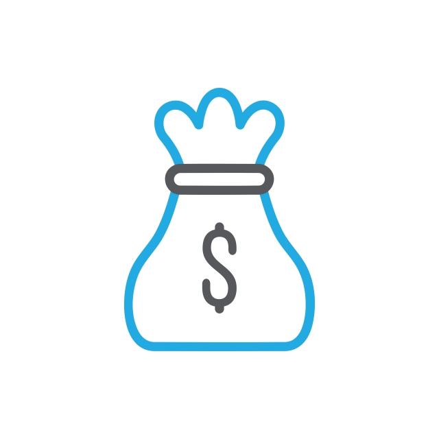 640x640 Sack Of Money Icon Vector Illustration In Line Style For Any