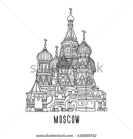 450x470 St Basil's Cathedral Moscow Vector Illustration Art