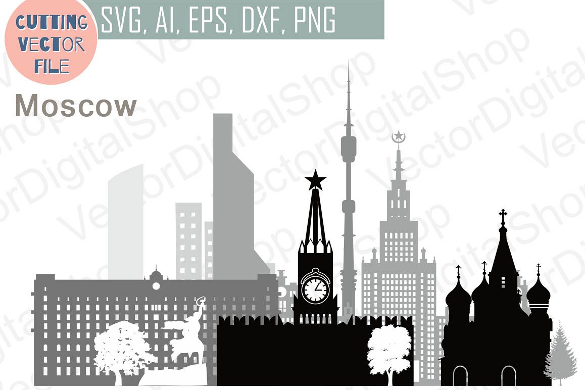 1158x772 Moscow Vector, Russia City Skyline Png, Dwg, Cdr