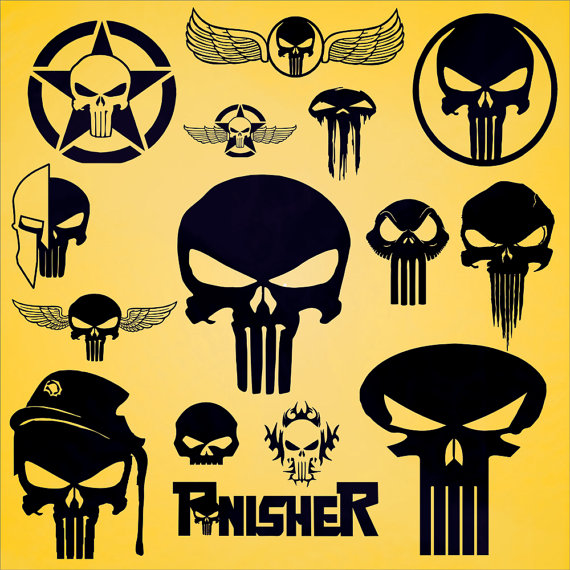 570x570 Punisher Skull,skull,skull Sugar Skullpunisher Dxf
