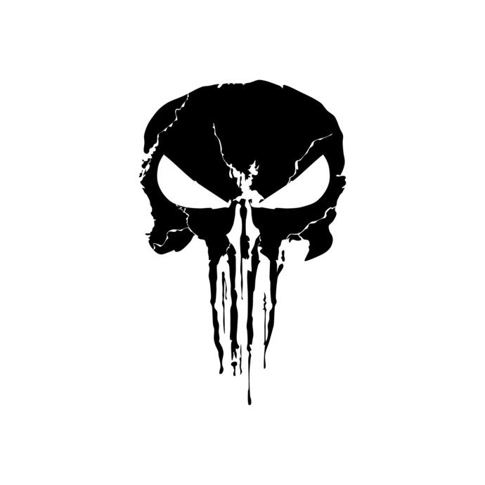 690x690 Punisher Superhero Graphics Design Dxf