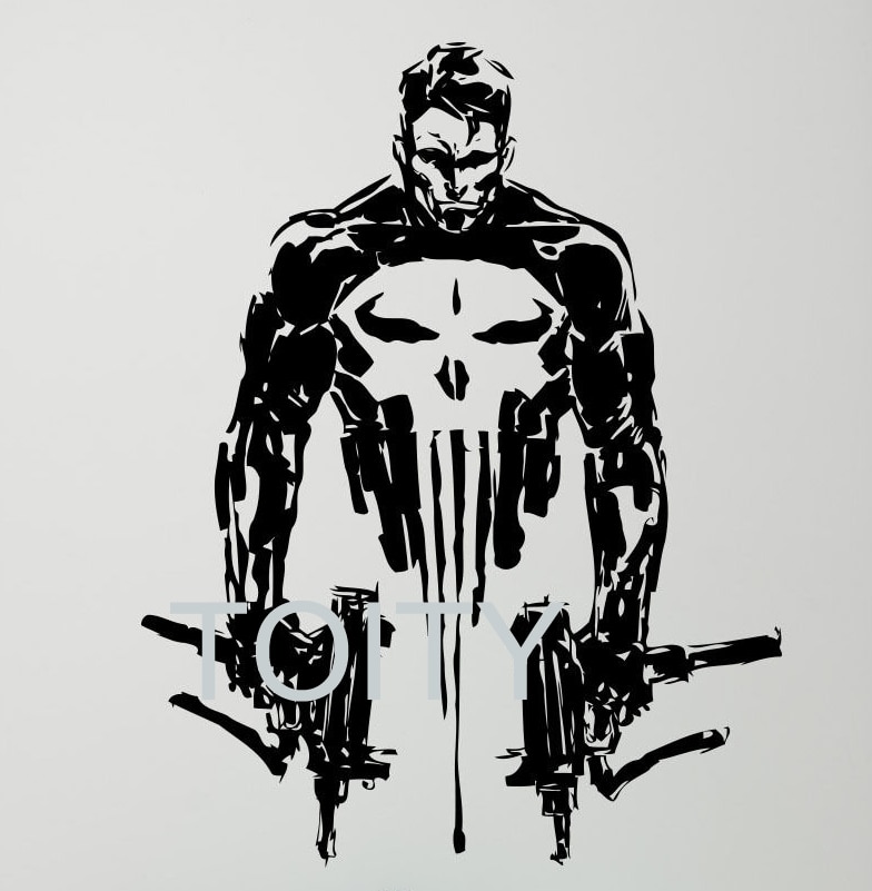 784x801 Collection Of 'punisher Skull Drawing' Download More Than