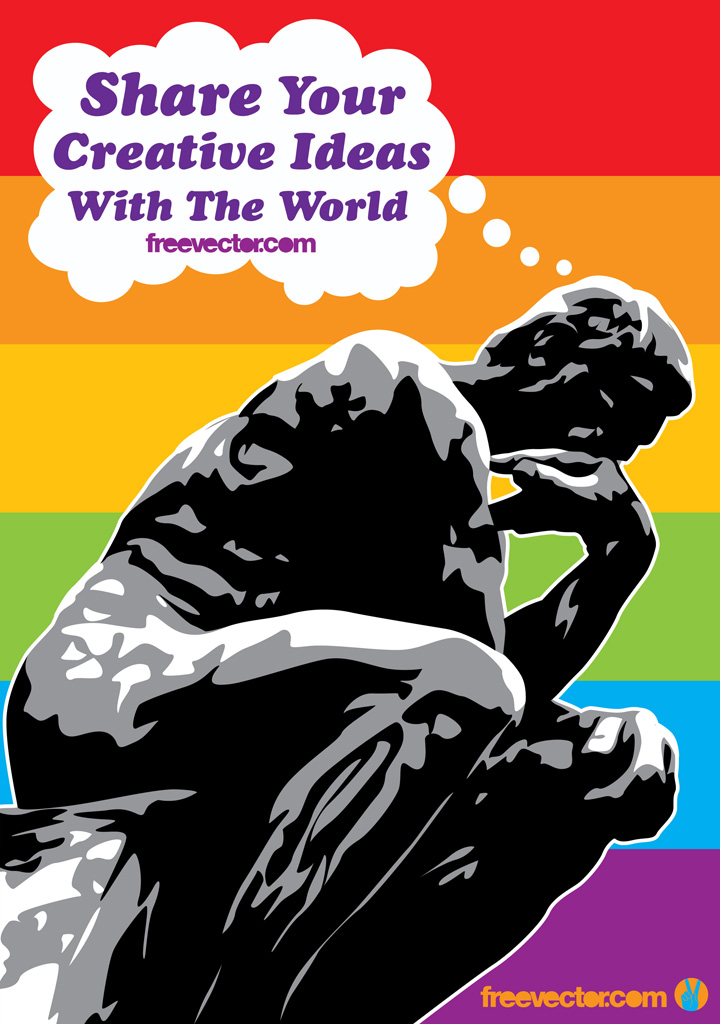 720x1024 Thinker Vector Art Graphics