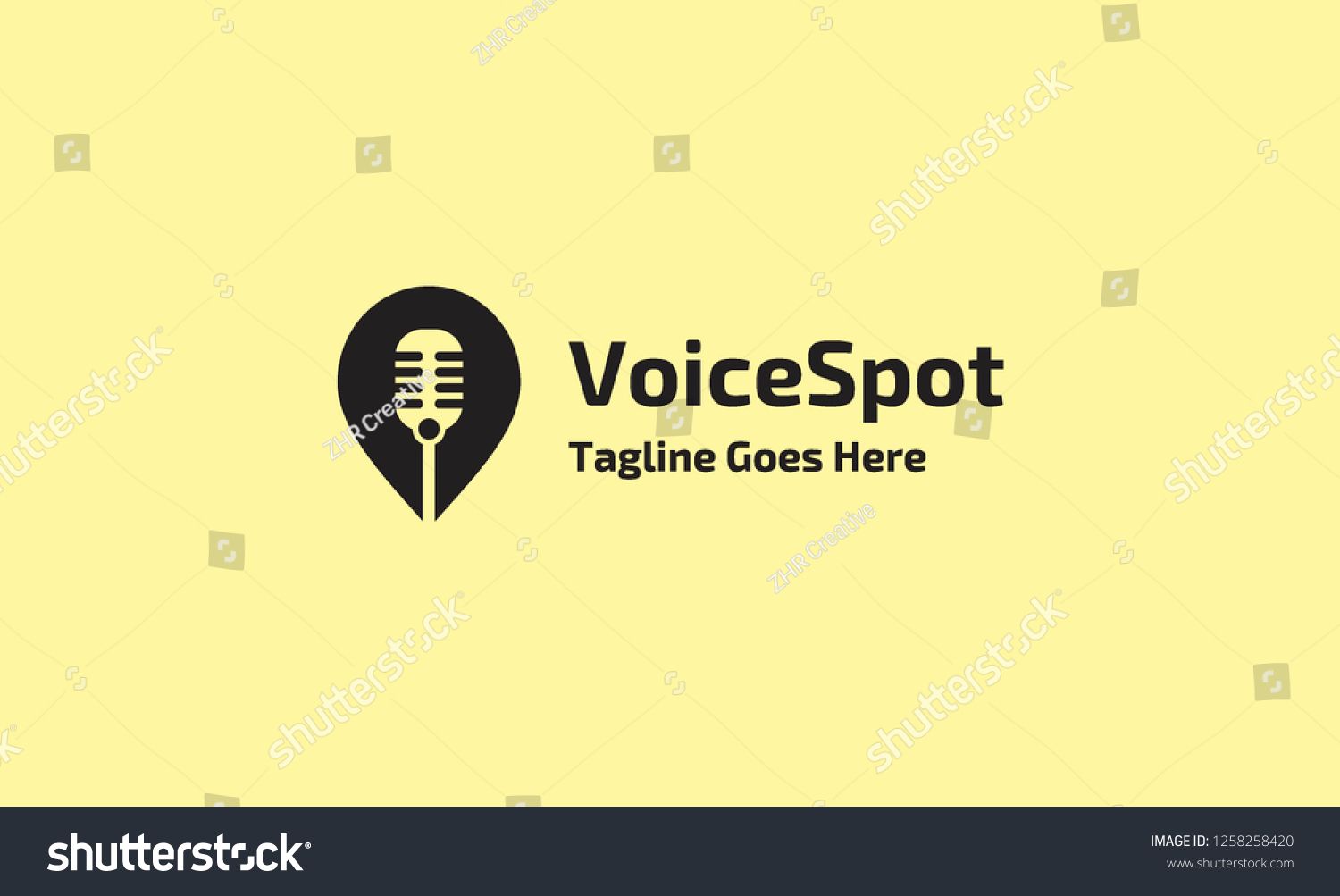 Negative Space Microphone Stand In Pin Location Shape For Voice 1500x1003 Negative Space Microphone Stand In Pin Location Shape For Voice