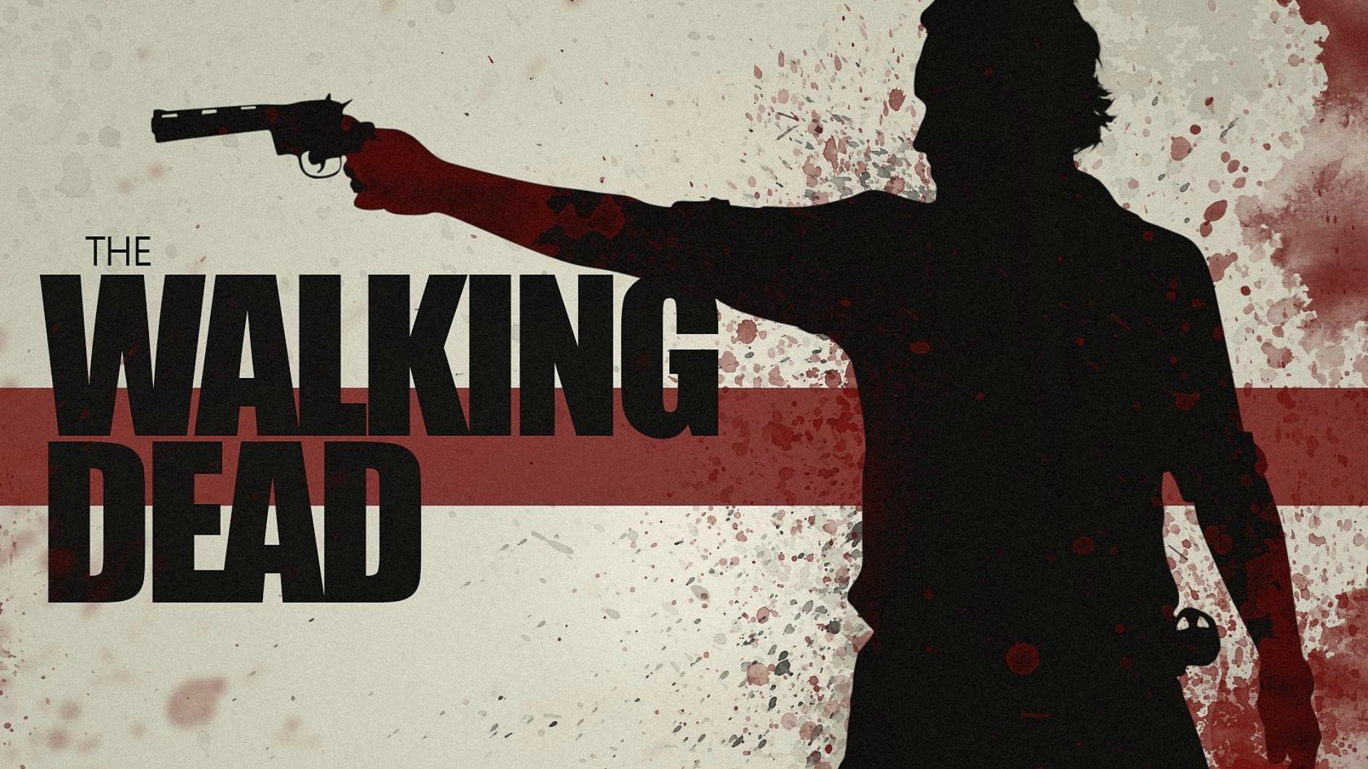 1920x1080 Wallpaper Illustration, Red, The Walking Dead, Vector, Poster