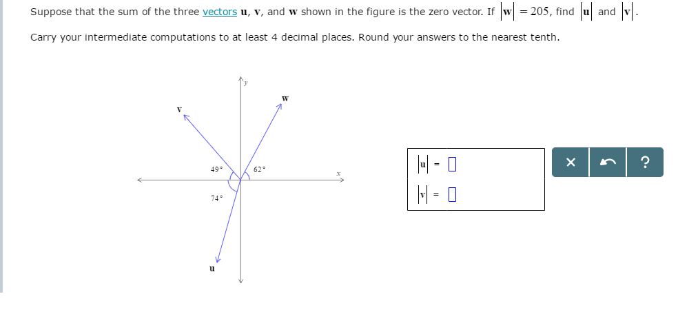 Solved Suppose That The Sum Of The Three Vectors U,v 984x456 Solved Suppose That The Sum Of The Three Vectors U,v
