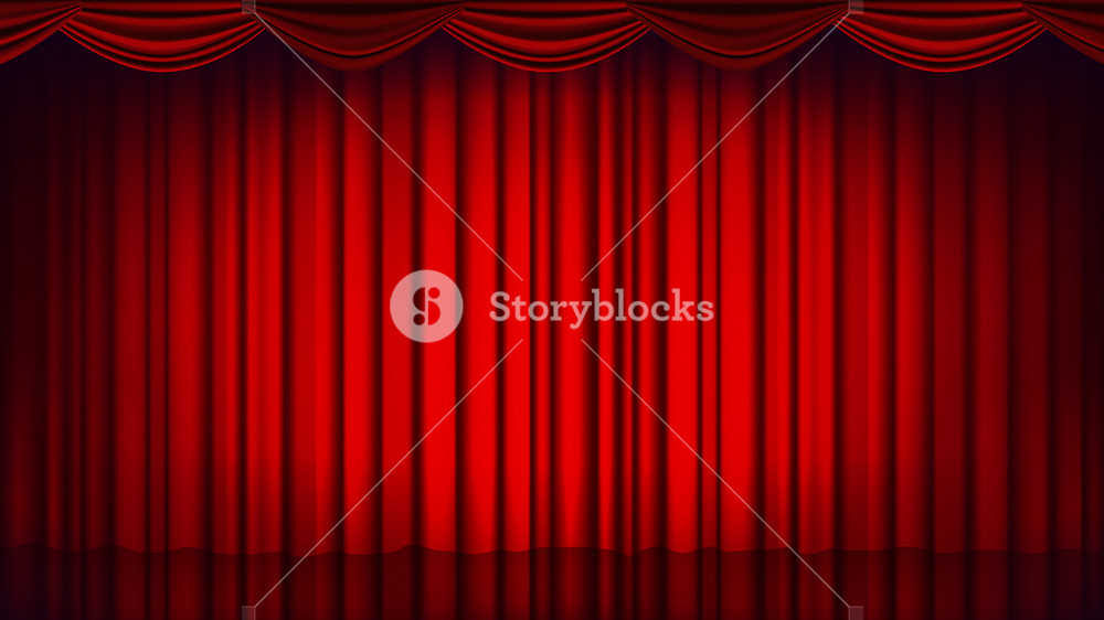 1000x562 Red Theater Curtain Vector Theater, Opera Or Cinema Empty Silk