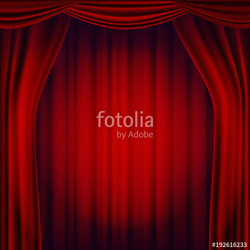 500x500 Red Theater Curtain Vector Theater, Opera Or Cinema Scene