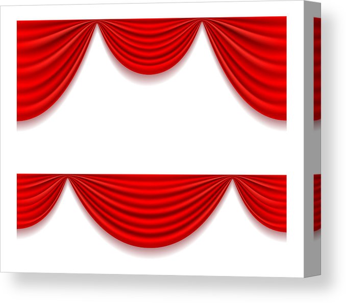 678x594 Red Theatrical Curtain Vector Illustration Canvas Print Canvas