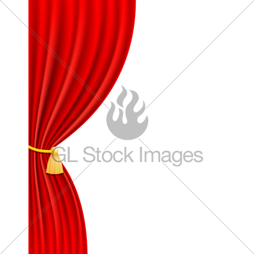 500x500 Red Theatrical Curtain Vector Illustration Gl Stock Images