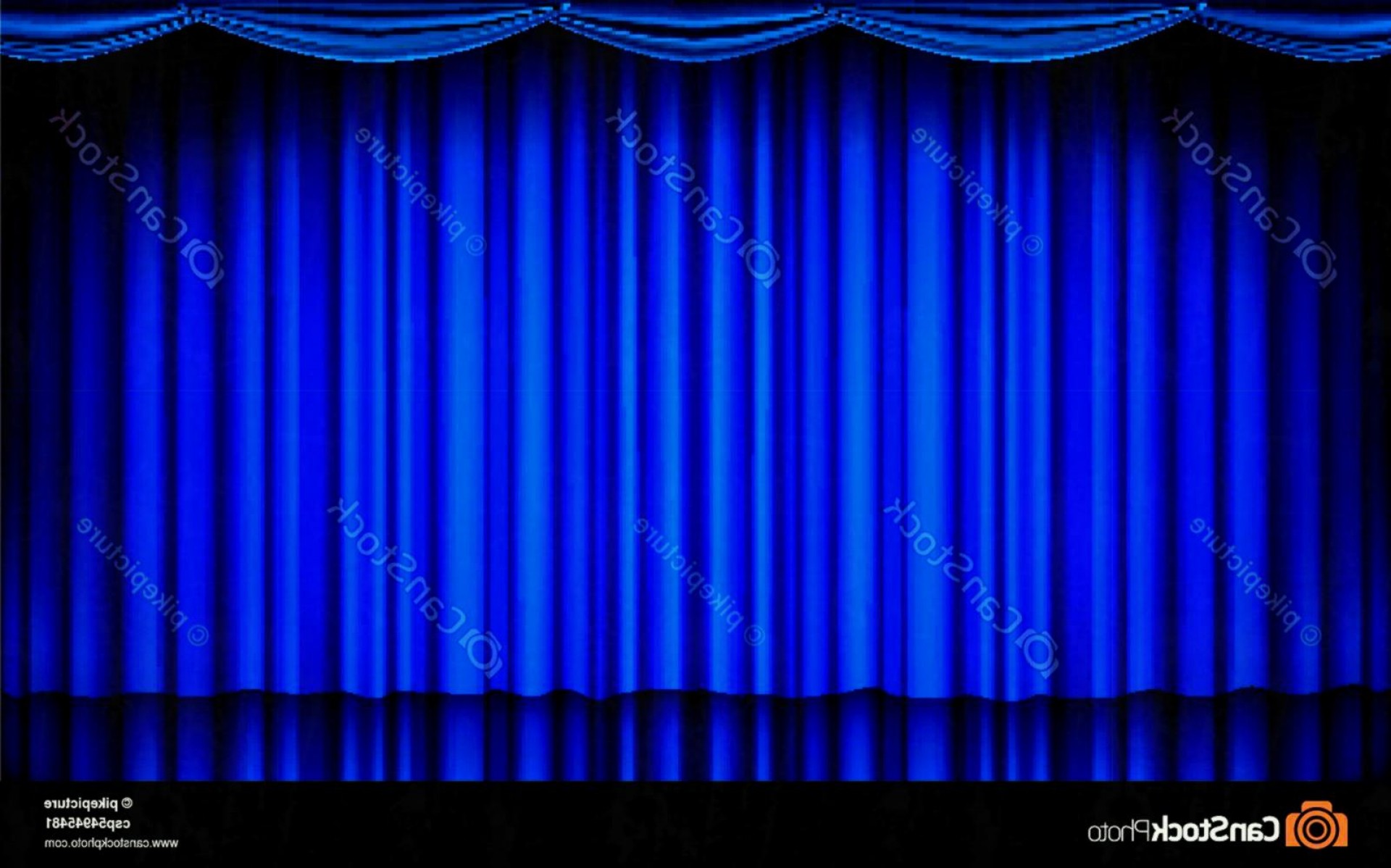 1920x1198 Blue Theater Curtain Vector Opera Or Cinema Empty Silk Stage Scene