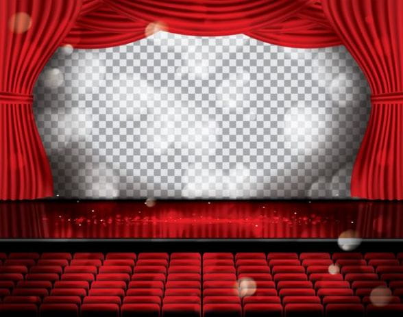 588x463 Red Cinema Curtain Vector Background Free Graphics Uihere