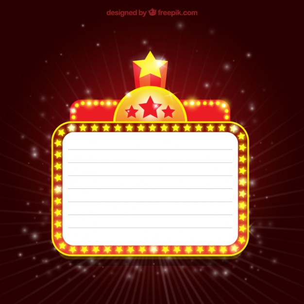 Illuminated Cinema Banner Vector Free Download 626x626 Illuminated Cinema Banner Vector Free Download