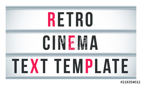 Marquee Sign Lightbox Signage Vector Retro Cinema Or Theater 500x300 Marquee Sign Lightbox Signage Vector Retro Cinema Or Theater