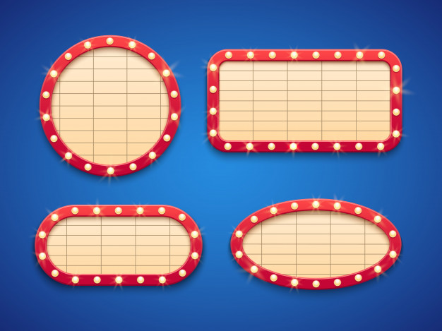 Retro Cinema Or Theater Lights Marquee Banner Vector Premium 626x469 Retro Cinema Or Theater Lights Marquee Banner Vector Premium
