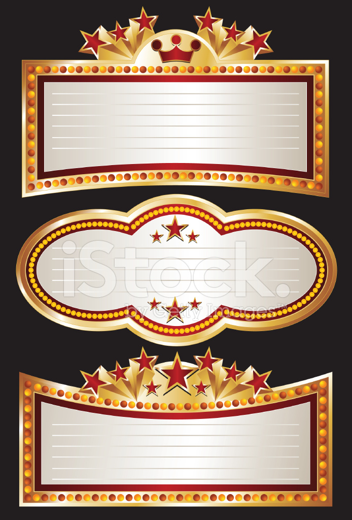 Theater Marquee Set Stock Vector 694x1024 Theater Marquee Set Stock Vector