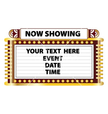 Theater Marquee Sign Vector 380x400 Theater Marquee Sign Vector