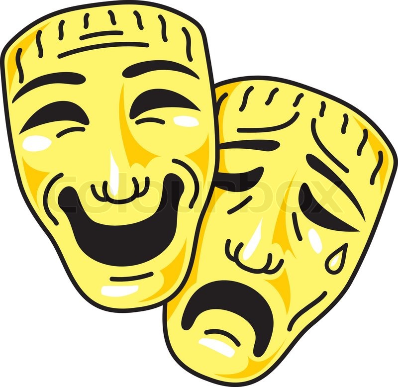 800x778 Theater Comedy And Tragedy Mask Stock Vector Colourbox