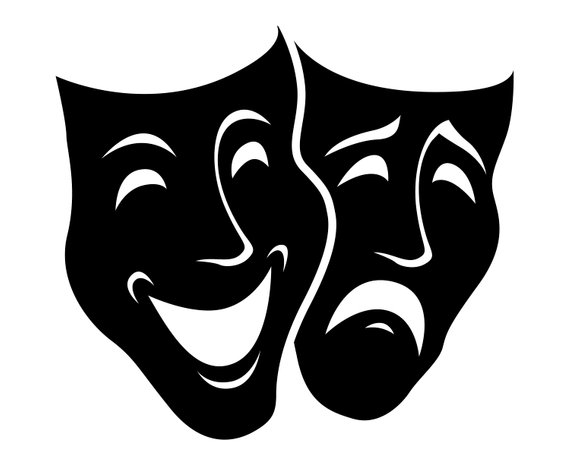 570x466 Theater Masks, Comedy, Tragedy, Mask, Graphics,illustration