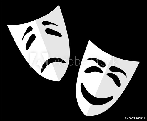 500x412 Theater Masks Vector