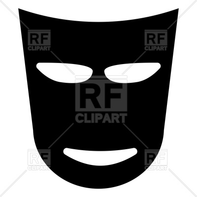 400x400 Black Theater Mask Vector Image Of Objects
