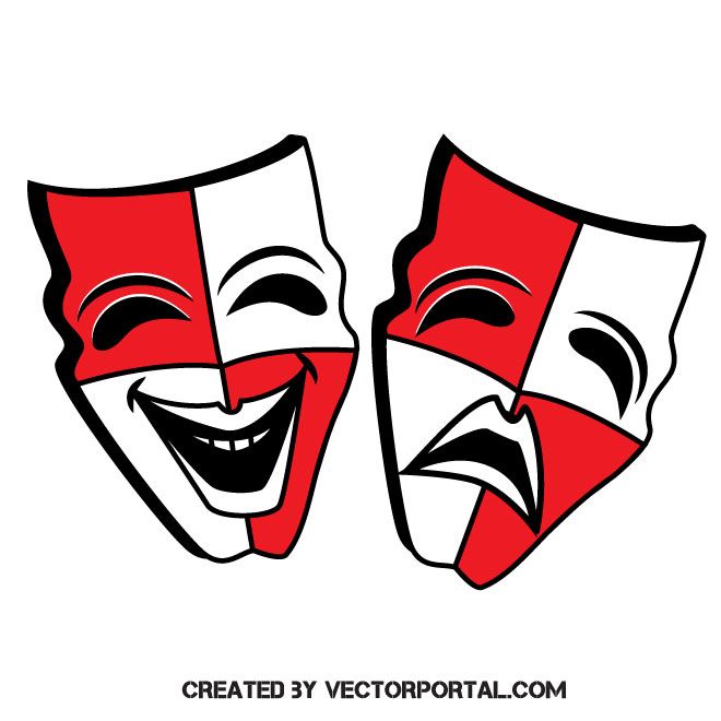 660x660 Masks For Actors In A Theater Vector Image Various Vectors