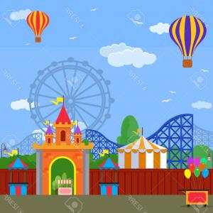 300x300 Swing Ride At The Theme Park Vector Sarahgardan