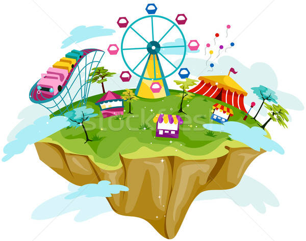 600x474 Theme Park Vector Illustration Lenm