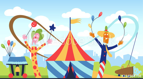 500x278 Amusement Park Fun Park Vector Theme, Kids Carnival