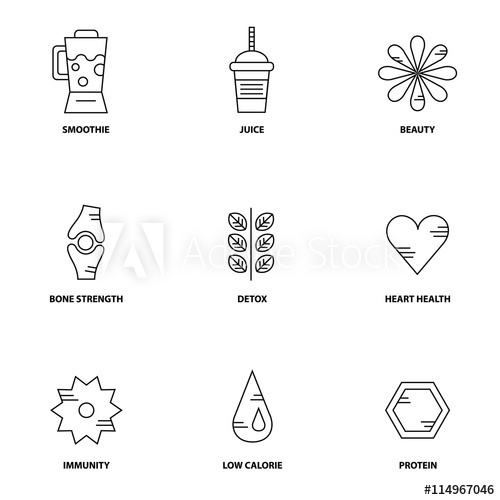 500x500 Juice Therapy Vector Icon Set