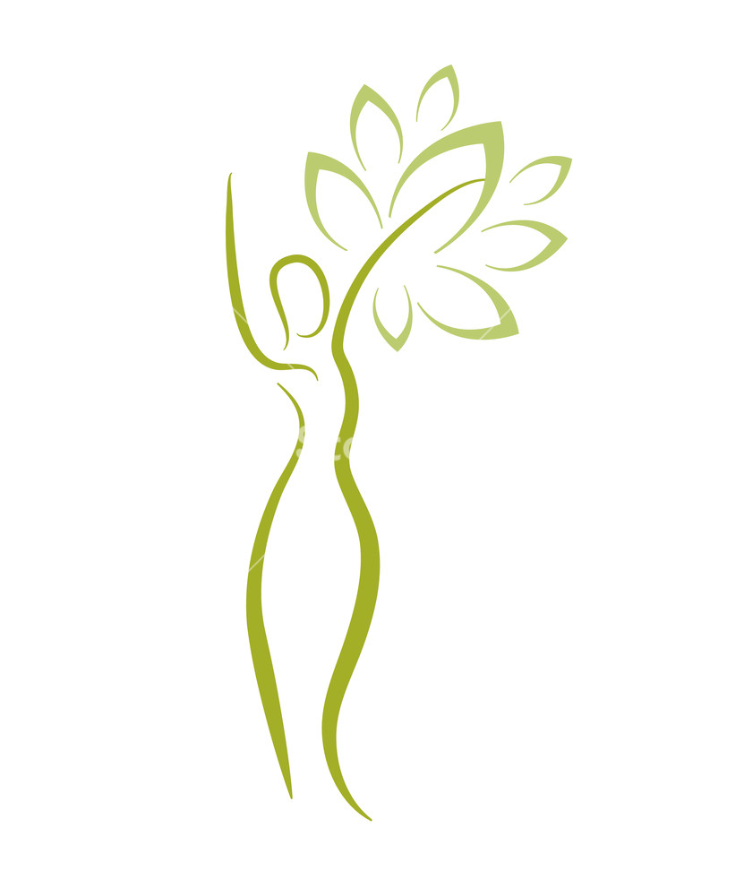 831x1000 Silhouette Woman With Natural Healthy Therapy Vector Illustration