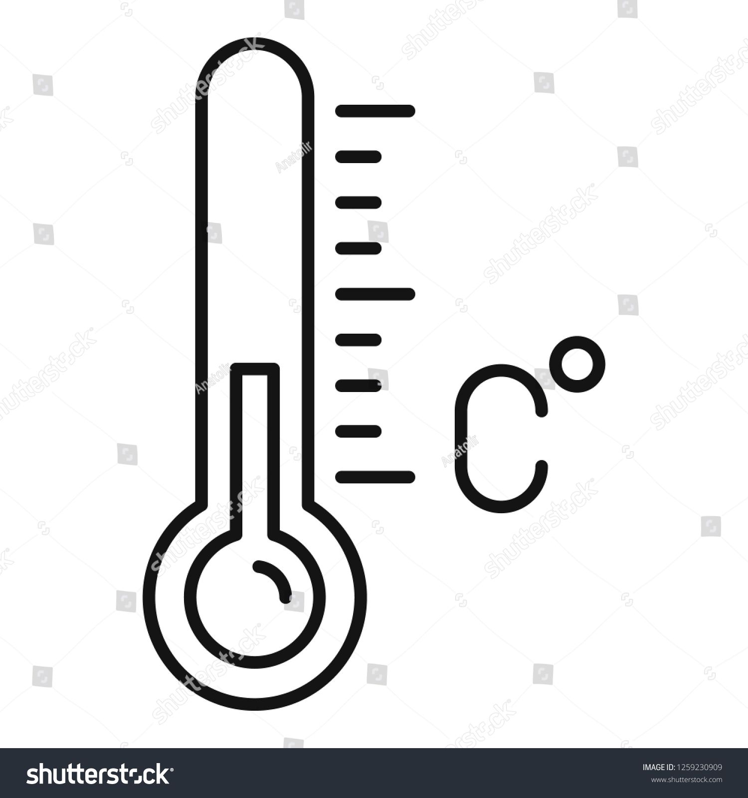 1500x1600 Thermometer Icon Outline Thermometer Vector Icon For Web Design