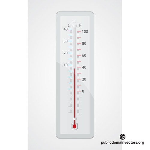 500x500 Thermometer Vector Clip Art