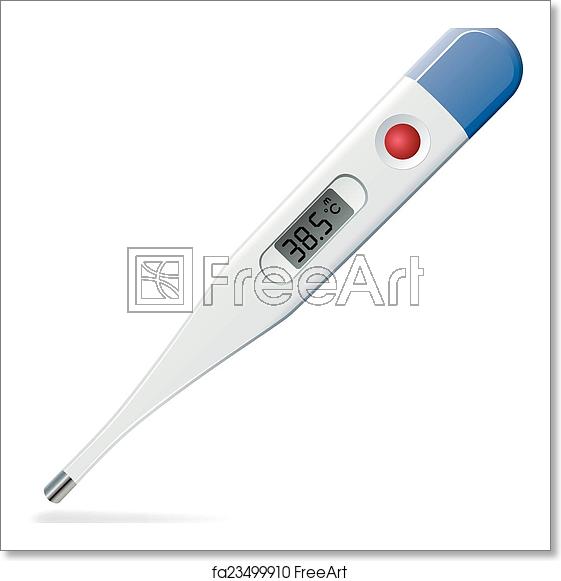 561x581 Free Art Print Of Vector Electronic Thermometer Vector Celsius