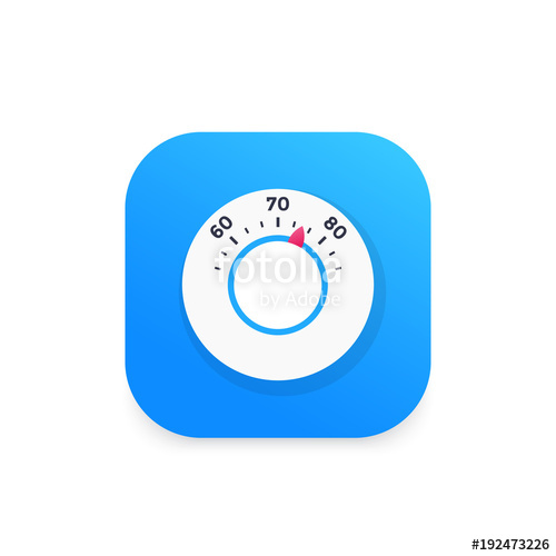 500x500 Thermostat, Temperature Control Vector Icon On White Stock Image