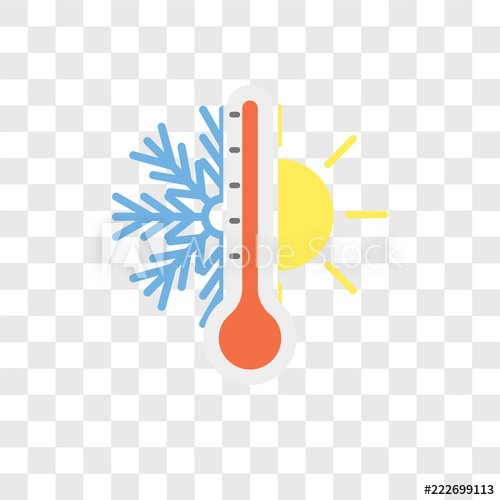 500x500 Thermostat Icons Isolated On Transparent Background Modern