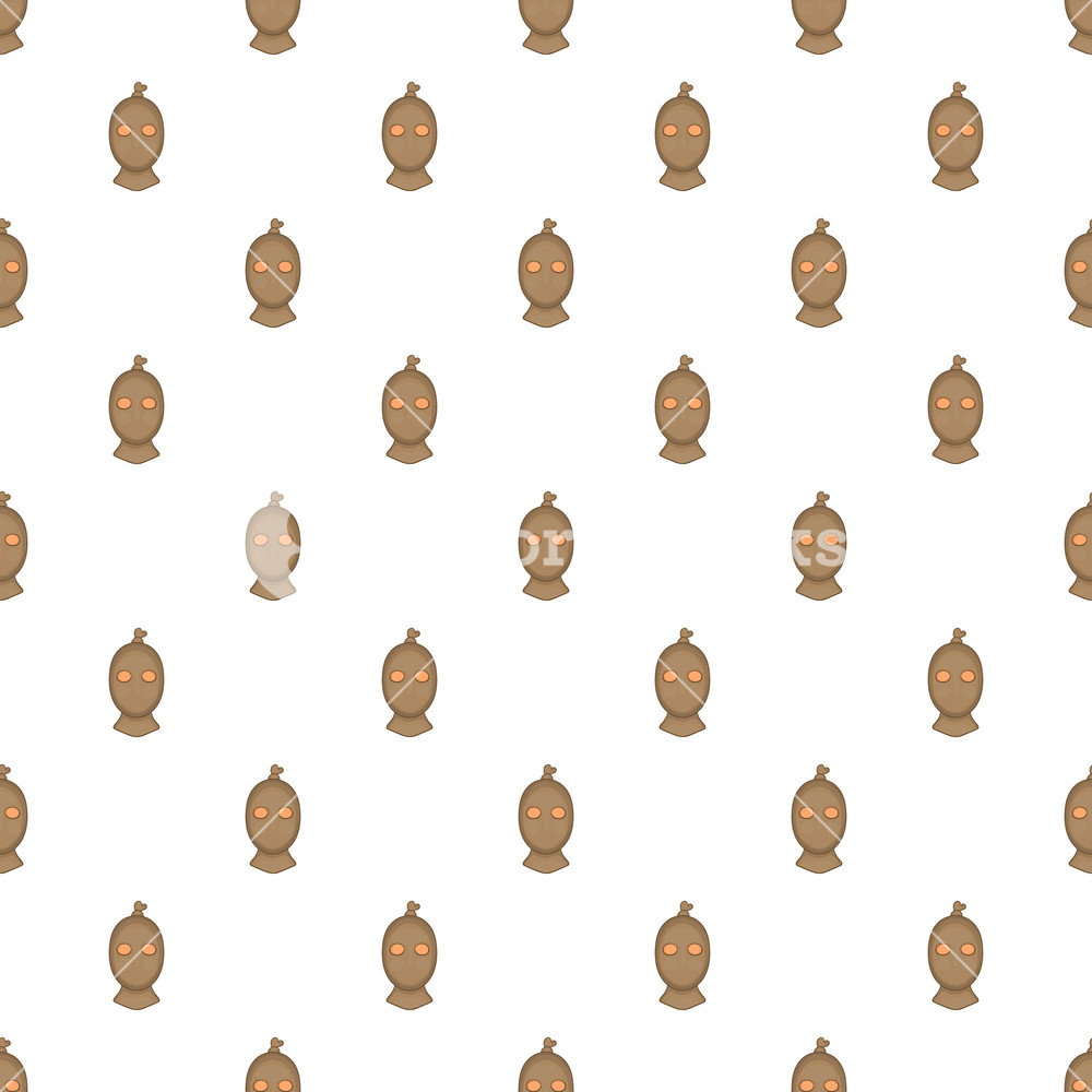 1000x1000 Man Thief In Mask Pattern Cartoon Illustration Of Man Thief