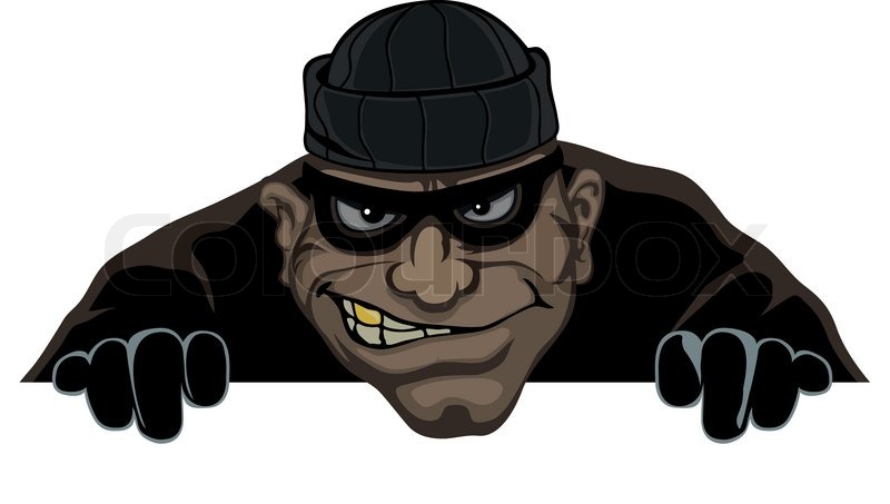 800x453 Night A Thief Wearing A Mask Prepares Stock Vector Colourbox