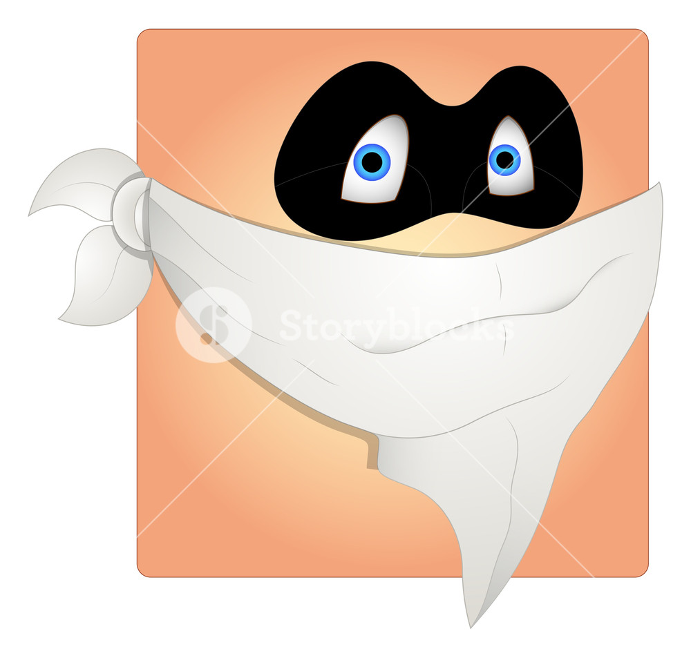 1000x953 Scared Thief Mask Smiley Vector Royalty Free Stock Image
