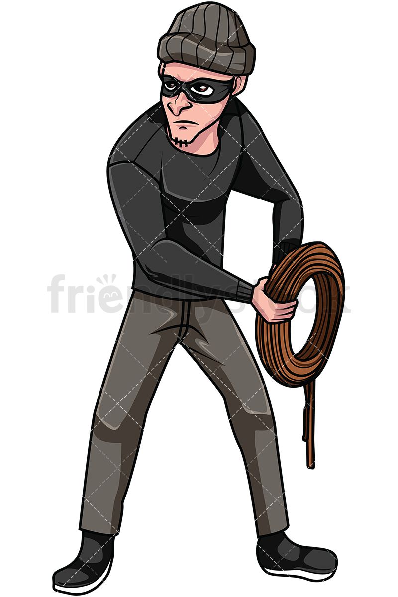 800x1200 Thief Holding Rope Karakter In Vector Clipart, Free