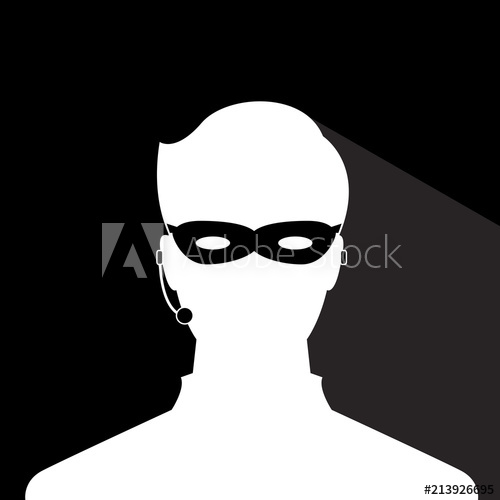 500x500 Avatar Head Profile Silhouette With Shadow Call Center Thief Mask