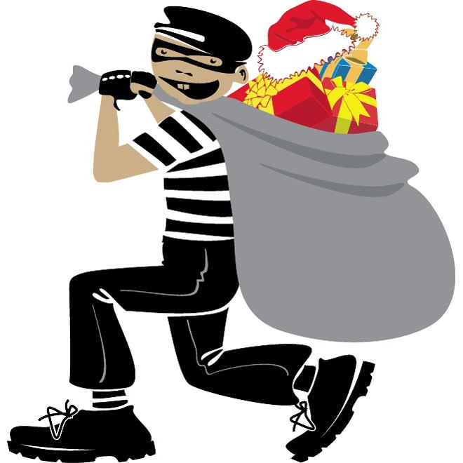 660x660 Thief With Xmas Presents Free Vector