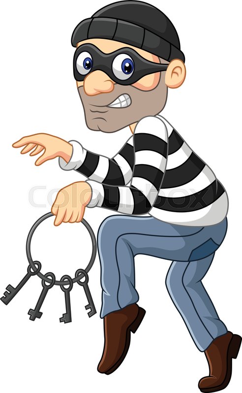 492x800 Vector Illustration Of Cartoon Thief Stock Vector Colourbox