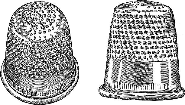 612x349 An Ink Drawing Of A Thimble Vector Illustration Clipart Station
