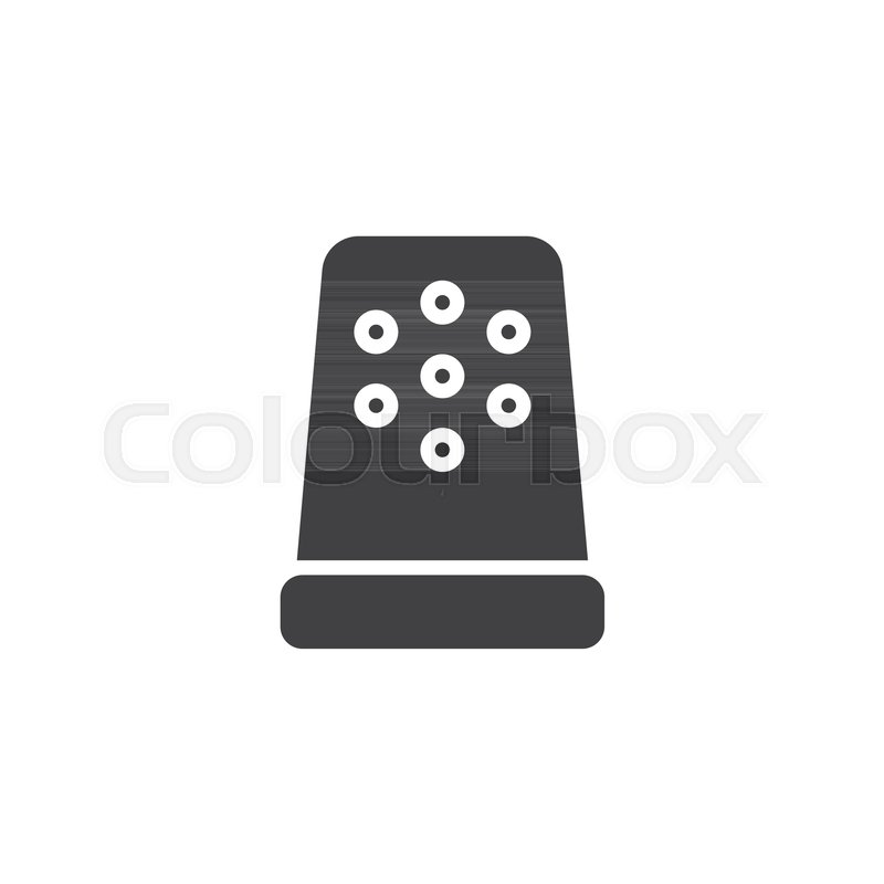 800x800 Sewing Thimble Vector Icon Filled Stock Vector Colourbox