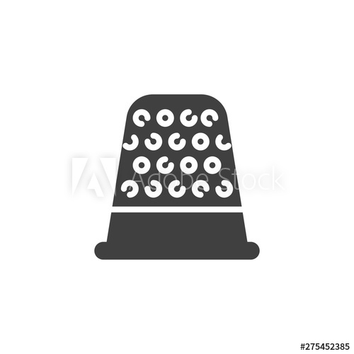 500x500 Sewing Thimble Vector Icon Thimble Filled Flat Sign For Mobile